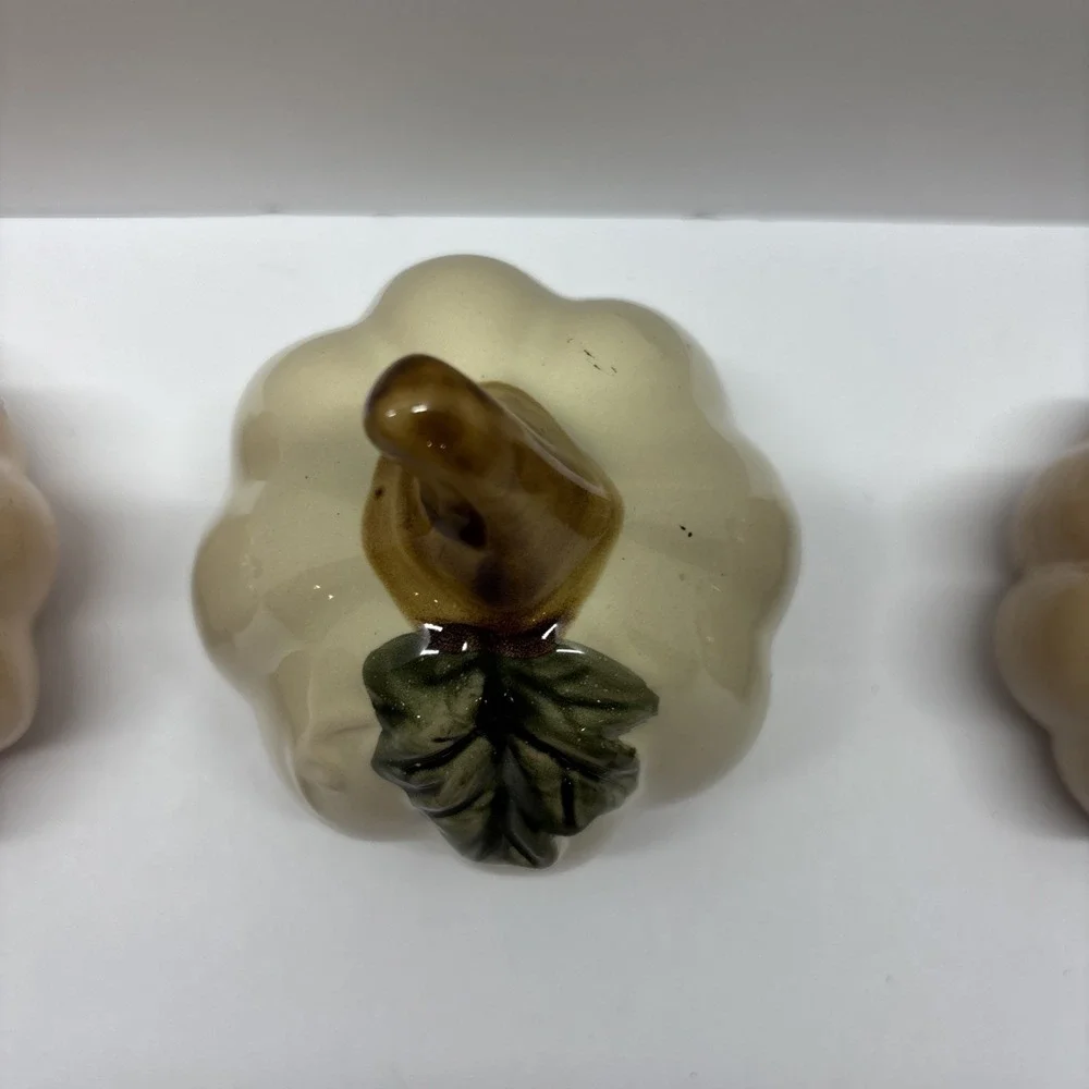 Set Of‎ 3 Ceramic Pumpkins Fall Decor